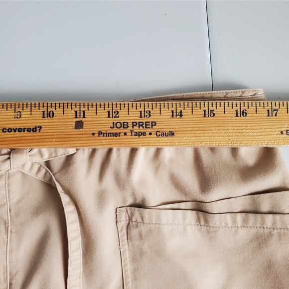 80s Orvis Tan Midi A Line Skirt L Tencel Neutral Preppy Career Granola Modest - Picture 6 of 9